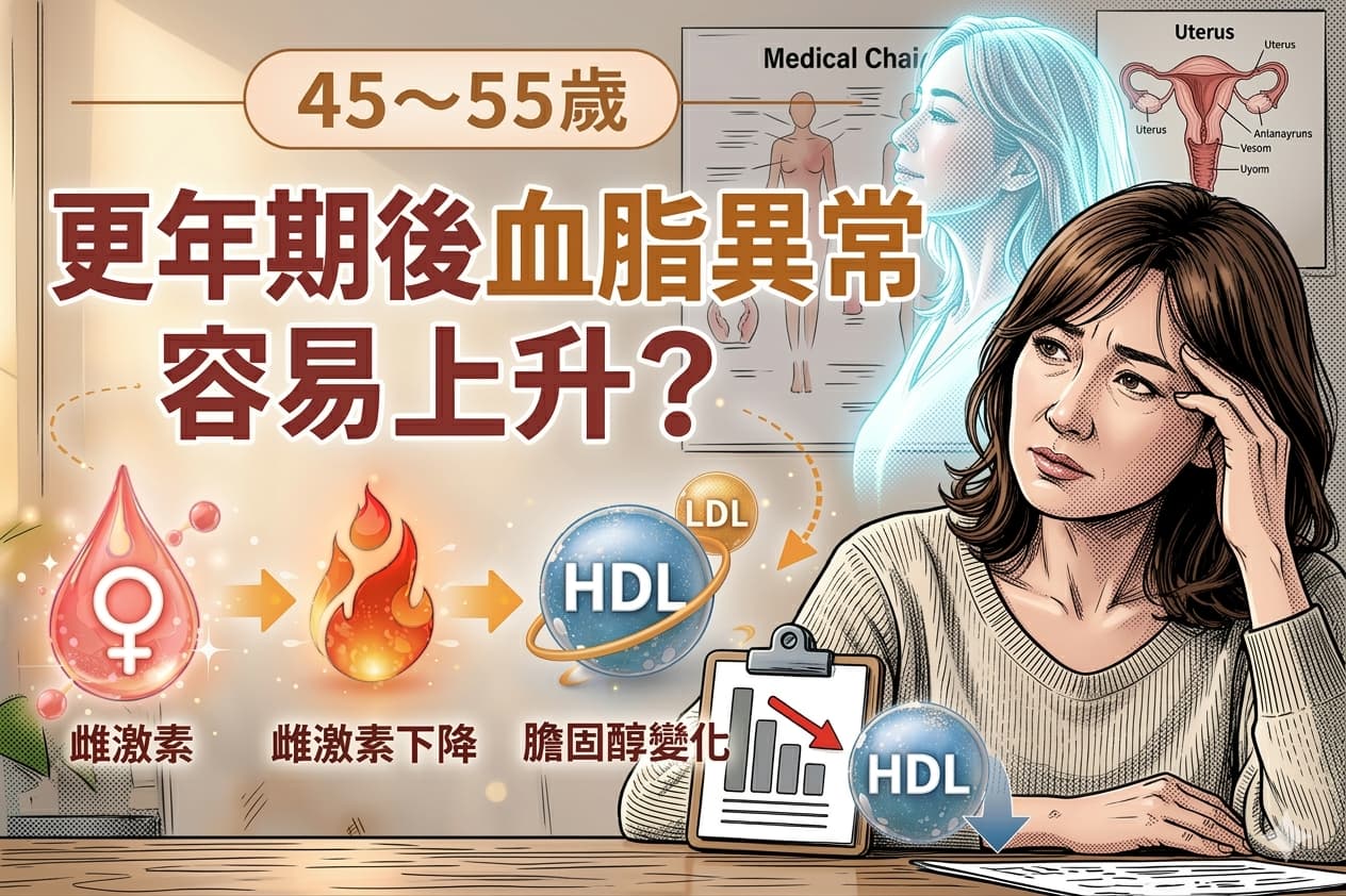 更年期後壞膽固醇為什麼容易上升？